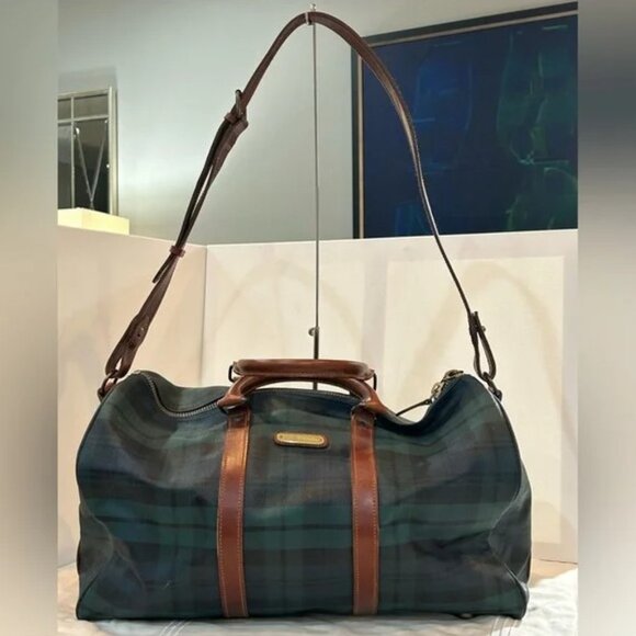 Classic Men's Women's Ralph Lauren Blackwatch 21in Weekender Tote Coated Canvas - Picture 14 of 15